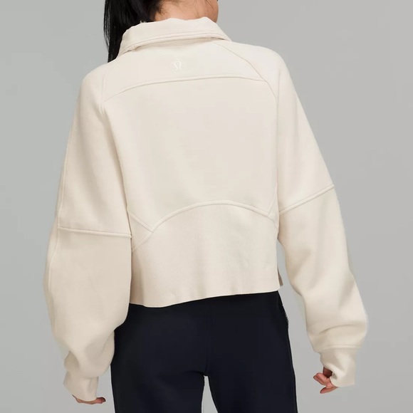 Lululemon Scuba Oversized Funnel Neck Half-Zip White Opal Size XS/S - Picture 2 of 9